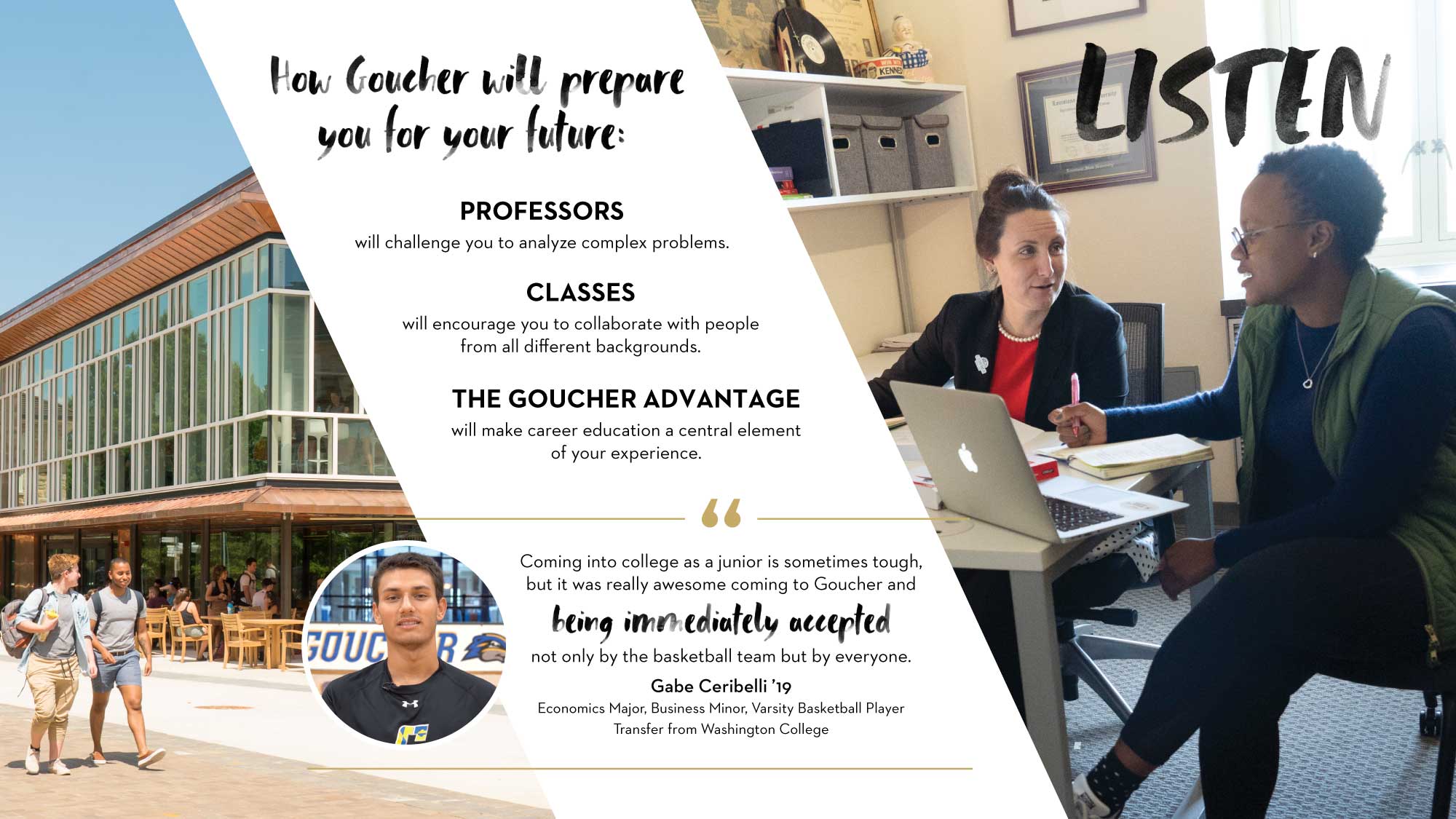 how Goucher will prepare you for your future college: professors, classes, the goucher advantage