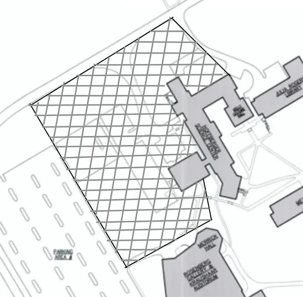 Footprint of Lewent Science Center construction area