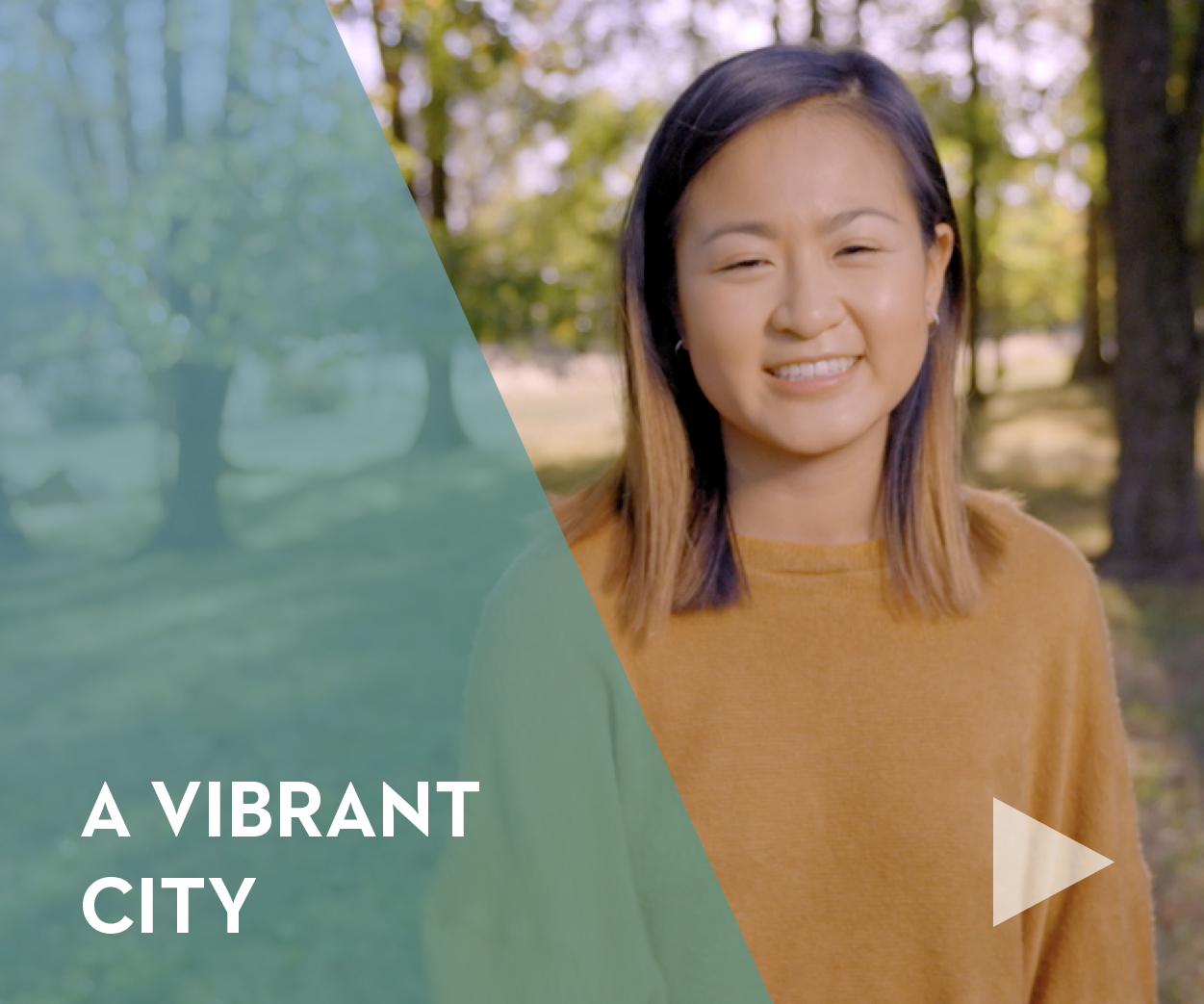 A vibrant city - video play button