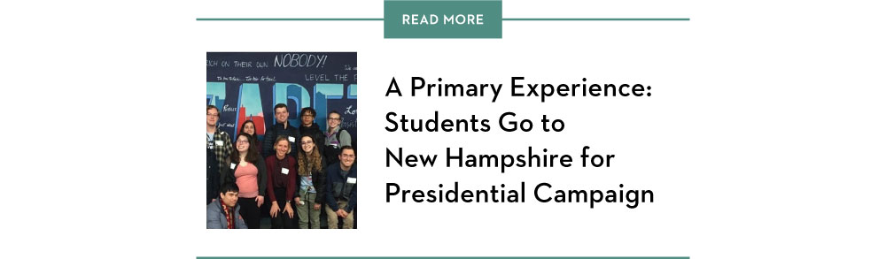 A primary experience students go to New Hampshire for Presidential Campaign
