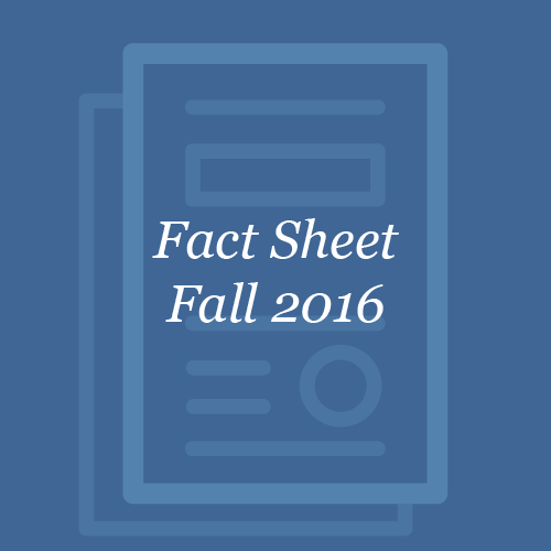 Fact Sheet Fall 2016