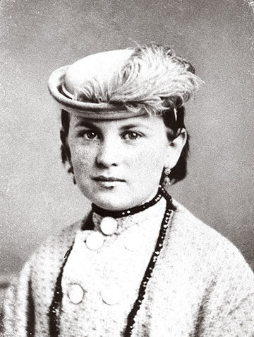 Grayscale portrait of Julia Rogers