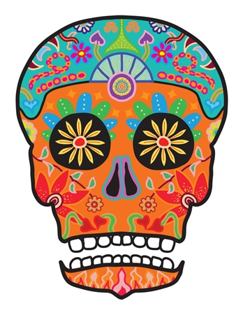 day of the dead skull