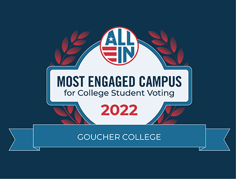Image associated with Goucher named one of the most engaged campuses for student voting news item