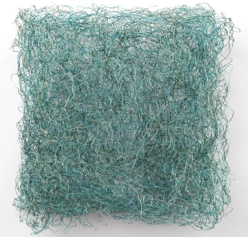 Sky Blue Sky, 2025, coated copper wire, 18 x 18 x 6.5"