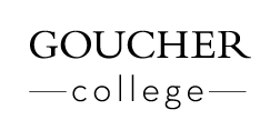 Goucher logo stacked black